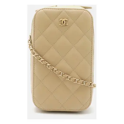 Chanel Beige Caviar Matelasse Coco Mark Shoulder Bag