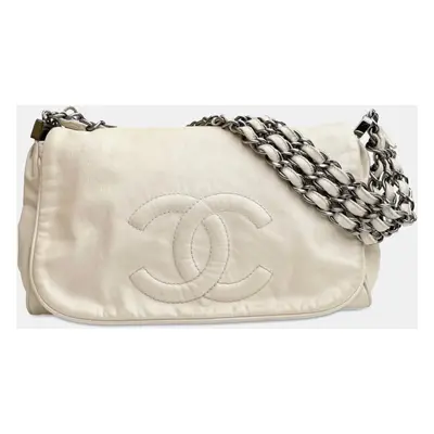 Chanel CC Calfskin Triple Chain Flap