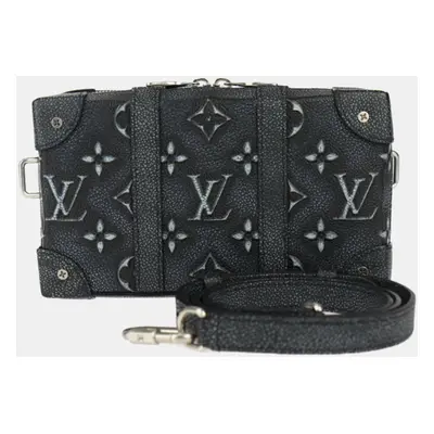 Louis Vuitton Leather Black Monogram Soft Trunk Wallet