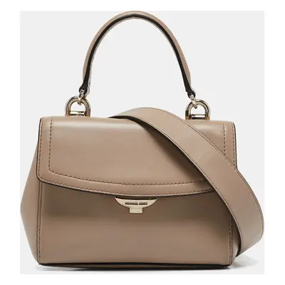 Michael Kors Beige Leather Extra Small Ava Top Handle Bag