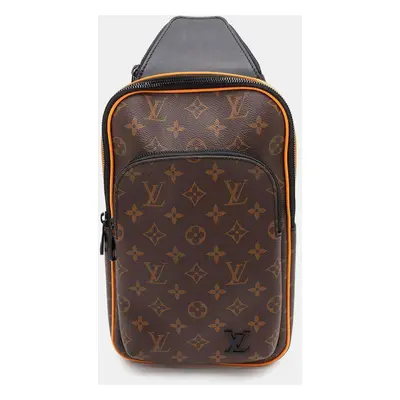 Louis Vuitton Noir Monogram Macassar Canvas Avenue Sling Bag