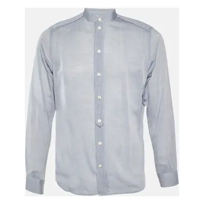 Givenchy Grey Striped Cotton Long Sleeve Shirt