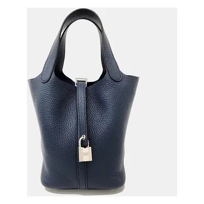 Hermes Black Leather Rock Picotan Bag