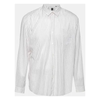 Boss By Hugo Boss White Striped Cotton Shirt