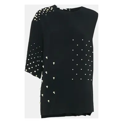 Stella McCartney Black Crepe Beaded Top