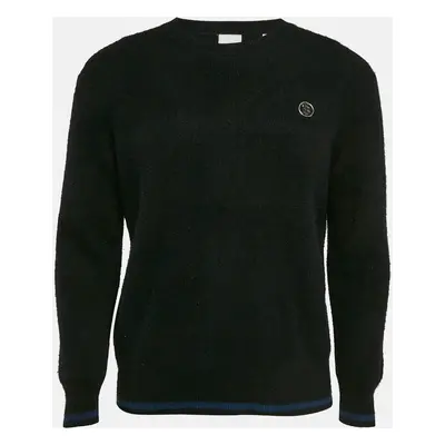 Burberry Black Monogram Motif Cashmere & Cotton Knit Sweater