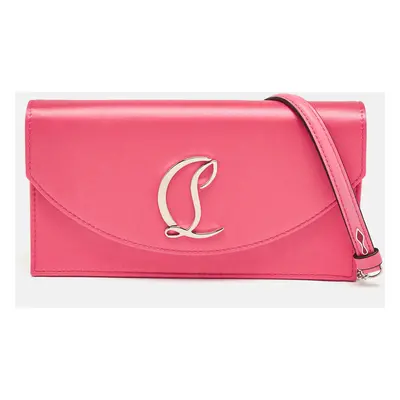 Christian Louboutin Pink Satin Loubi154 Clutch Bag