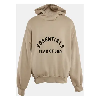 Fear of God Essentials Beige Cotton Hood Detail Oversized Sweatshirt