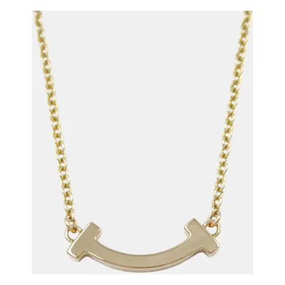 Tiffany & Co. 18K Yellow Gold T Smile Mini Necklace