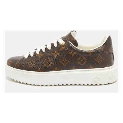 Louis Vuitton Brown Monogram Canvas Time Out Lace Up Sneakers Size