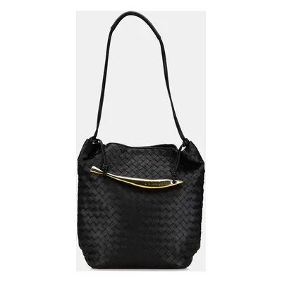 Bottega Veneta Black Lambskin Intrecciato Sardine Hobo