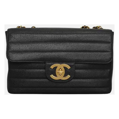 Chanel Vintage Caviar Jumbo Flap Bag