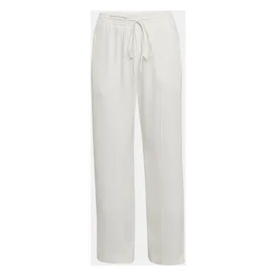 Chloe Milk White Crepe Wide-Leg Pants