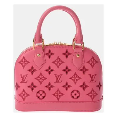 Louis Vuitton Rose Leather Alma BB Broderie Handbag