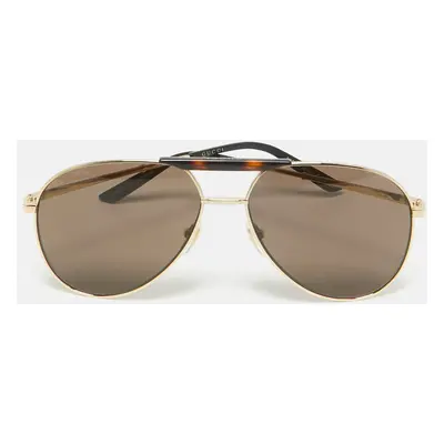 Gucci Brown GG0242S Aviator Sunglasses