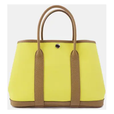 Hermes Lime Biscuit Green Garden Party Tpm Handbag