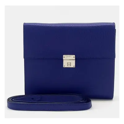 Hermes Blue Leather Clic Bag