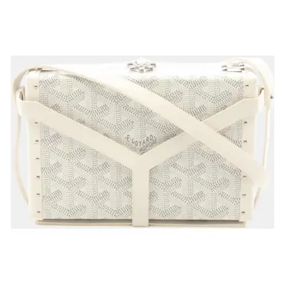 Goyard Coated Canvas Leather White Multicolor Menodiaire Trunk Shoulder Bag