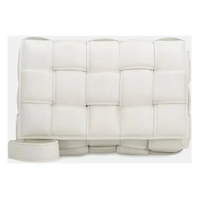 Bottega Veneta White Lamb Padded Cassette Crossbody Bag