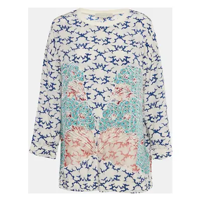 Stella McCartney White Printed & Embroidered Silk Jumper