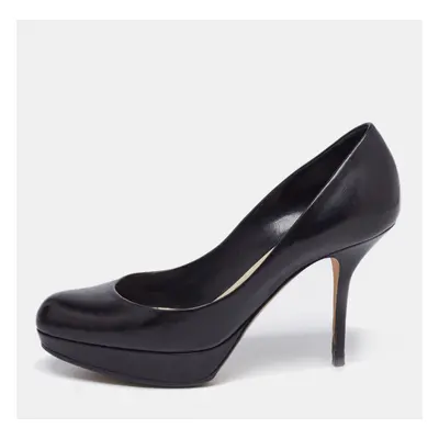 Dior Black Leather Platform Pumps Size