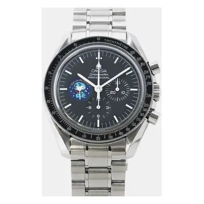 Omega Black Dial Stainless Steel Speedmaster Professional W42Mm