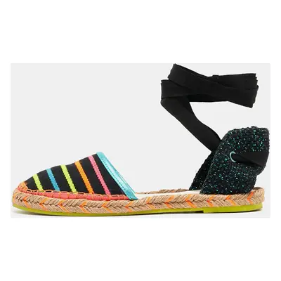 Sophia Webster Multicolor Fabric New Juana Ribbon Espadrille Flats Size