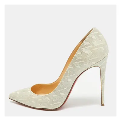 Christian Louboutin Cream Patent Pigalle Follies Pumps Size