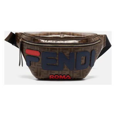 Fendi Brown Zucca Coated Canvas and Leather Spalmati Mania Belt Bag