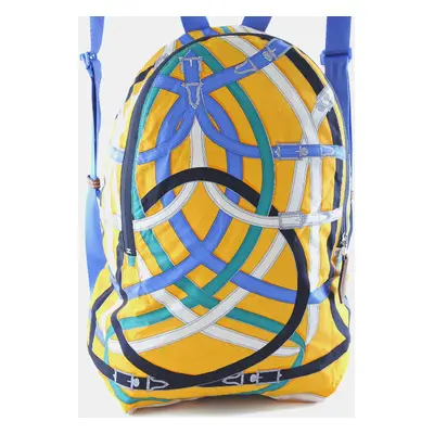 Hermes Yellow Canvas Silk Canvas Backpack