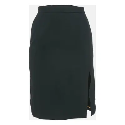 Chanel Black Wool Pencil Skirt