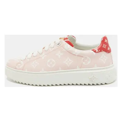 Louis Vuitton Pink Monogram Canvas Time Out Sneakers Size