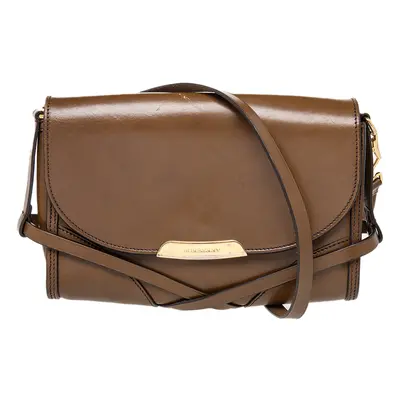 Burberry Brown Leather Abbott Shoulder Bag