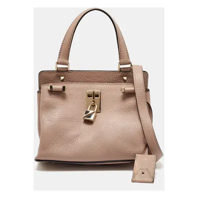 Valentino Dusty Pink Leather RockStud Small Joylock Top Handle Bag