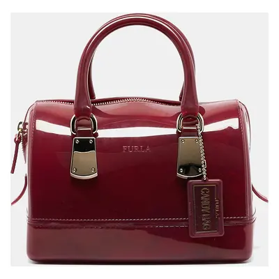 Furla Fuchsia Rubber Candy Satchel