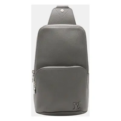 Louis Vuitton Grey Leather Taiga Avenue Sling Bag