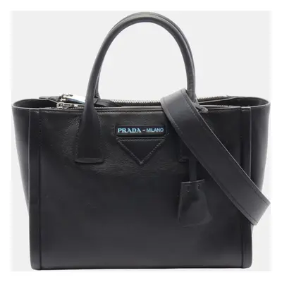 Prada Black Leather Grace Lux Handbag