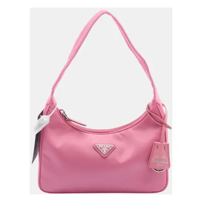 Prada Nylon Pink Re-Edition Handbag