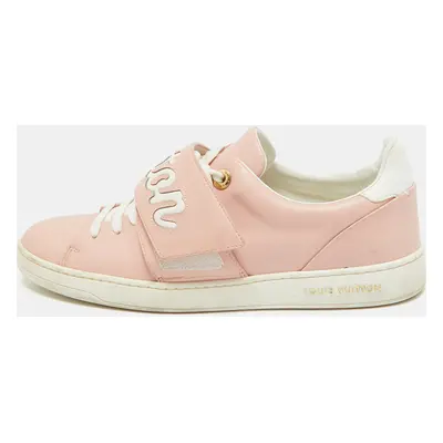 Louis Vuitton Pink Leather Frontrow Low Top Sneakers Size 39.5