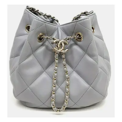 Chanel drawstring chain bucket bag