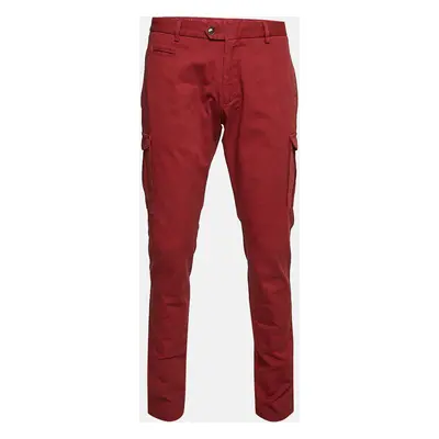 Etro Red Cotton Cargo Pants XL/Waist 36"