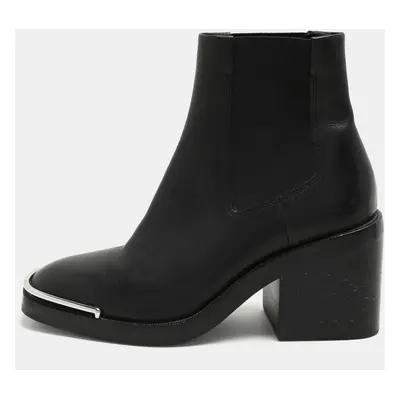 Alexander Wang Black Leather Hailey Ankle Length Boots Size