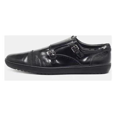 Louis Vuitton Black Leather Monk Strap Loafers Size