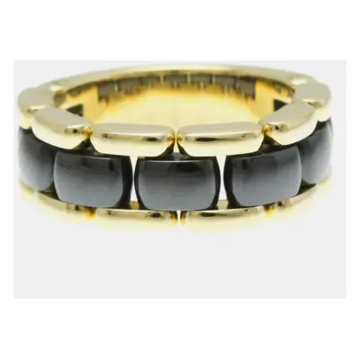 Chanel 18K Yellow Gold Ultra Collection Ceramic No Stone Ring