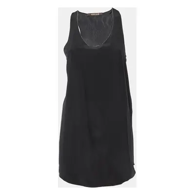 Roberto Cavalli Black Silk Bead Detail Sleeveless Top