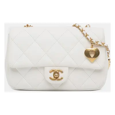 Chanel Mini Quilted Lambskin Heart Charms Flap