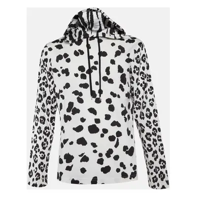 Moschino Couture Monochrome Printed Cotton Hoodie