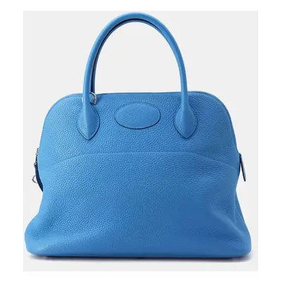 Hermes Bolide Blue Zanzibar Taurillon Clemence Size