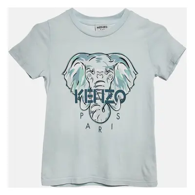 Kenzo Kids Tiger Logo Print Jersey T-Shirt Yrs