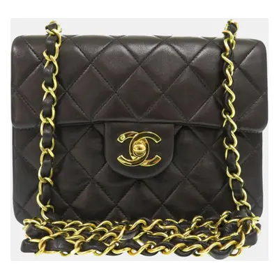 Chanel Matelasse Lambskin Leather Black Shoulder Bag